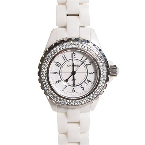 chanel j12 33mm diamond bezel|Chanel j12 with diamonds.